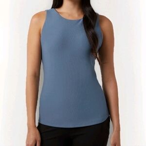 NWT 32 Degrees Cool Women's Tank with Built in Removable Bra Blue XS M L
